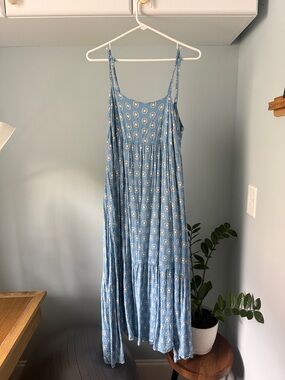Urban Outfitters Light Blue Floral Maxi Dress